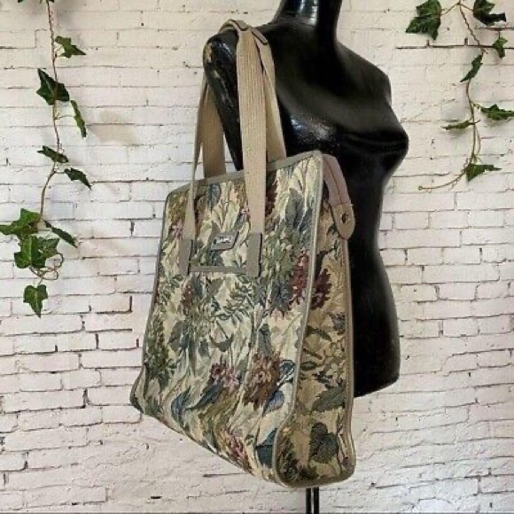 Diane Von Furstenberg from Neiman’s vintage floral tapestry beautiful tote bag.